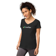 Load image into Gallery viewer, LivePlan: Women’s Fitted V-Neck T-Shirt
